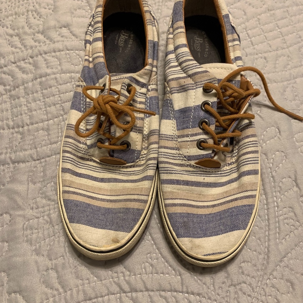 Bass Blue Striped Canvas